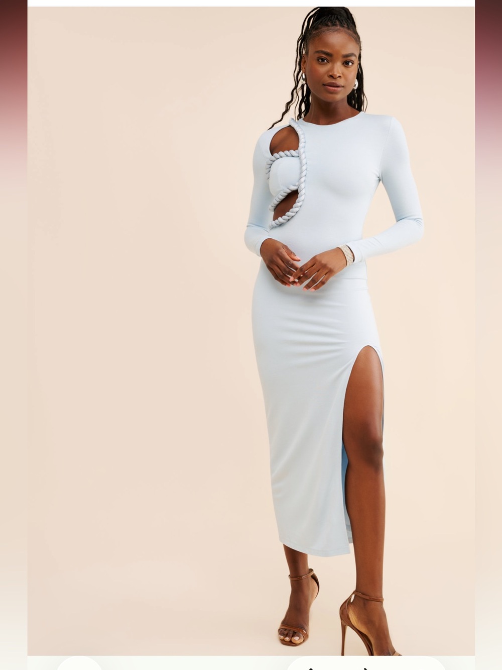 Elexiay Tife Cutout Midi Dress